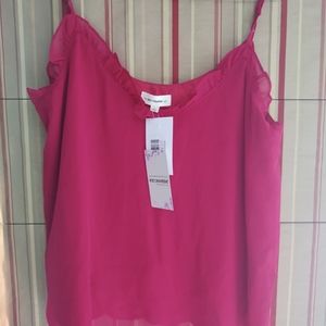 Spaghetti strap top L ee:some reddish/burgundy